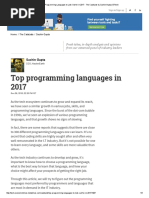 Top Programming Languages To Look Out For in 2017 - The Catalysts by Sachin Gupta - ETtech