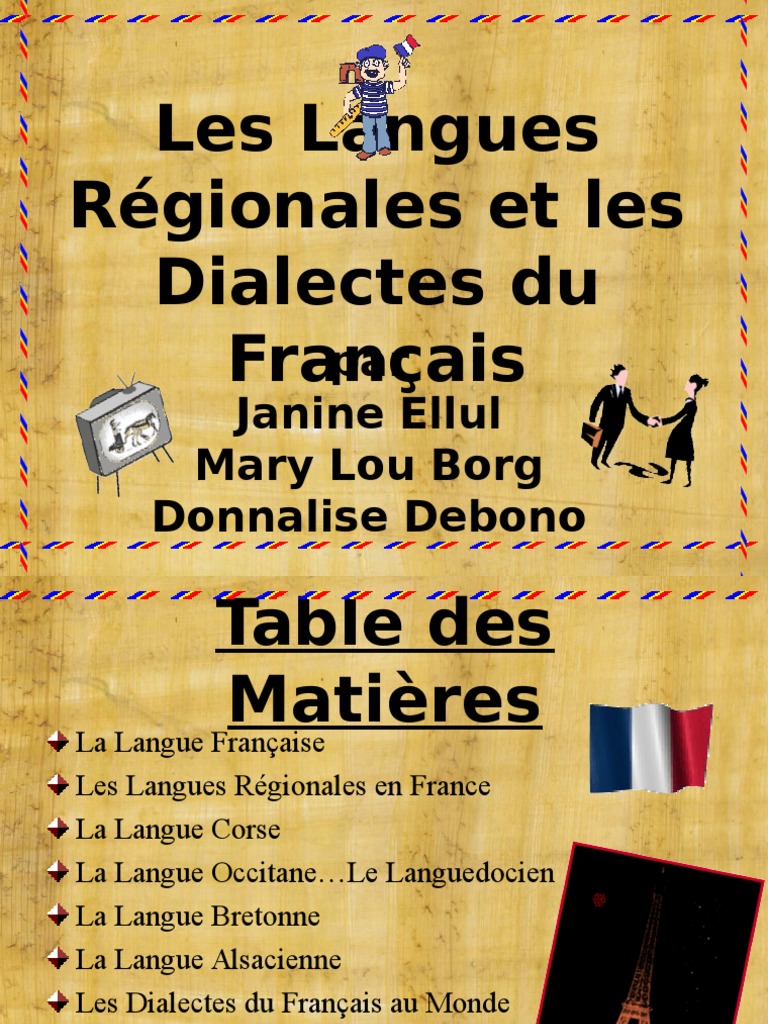 Les Dialectes Du Francais | Langue française | Dialecte