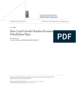 Slow Crack Growth Notch On HDPE Pipe