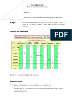 Test de Wepman: evaluación de la discriminación auditiva