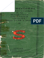 Manual de Usuario Máquina de Coser Singer 15-88 y 15-89 de 1940