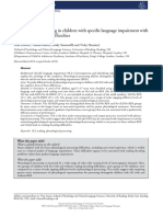 Phonological processing in children with specific language impairment with and without reading difficulties