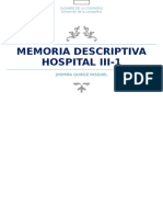 Memoria Descriptiva Hospital III