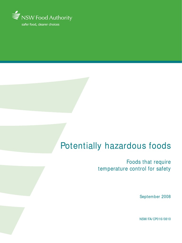 Potentially Hazardous Foods PDF PDF Foodborne Illness Sushi
