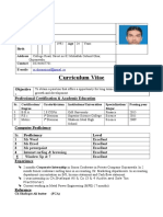 Curriculum Vitae: Muhammad Ahsan Professional Resume