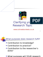 Clarifying Your Research Topic