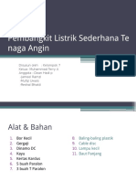 Pembangkit Listrik Sederhana Tenaga Angin