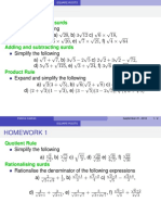 Square Roots Homework 1