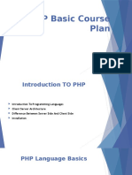 PHP Basic Course Plan