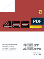 Owners Manual 456 GT GTA 1998 US