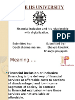 Financial Inclusion and Digitalization Relationship