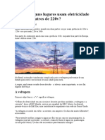 Por Que Alguns Lugares Usam Eletricidade de 110v e Outros de 220v