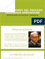 APORTACIONES DEL PROCESO ENSEÑANZA APRENDIZAJE de Jackson y San