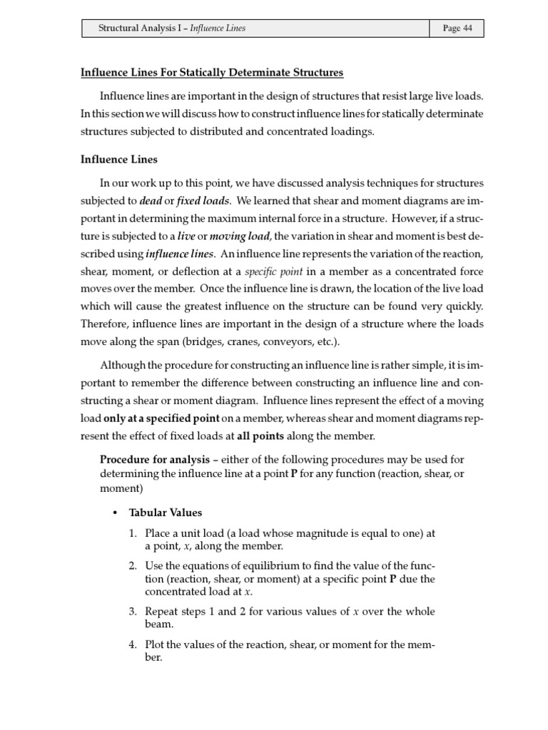 Influence Lines PDF | PDF