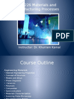 EM-226 Materials and Manufacturing Processes: Instructor: Dr. Khurram Kamal