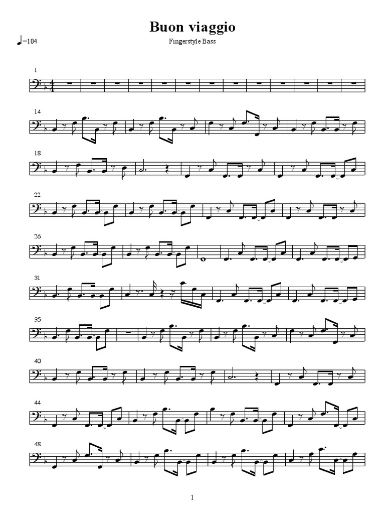 Spartito Buon Viaggio Cremonini PDF