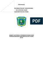 Proposal Pembangunan Pasar Tradisional Sijuk