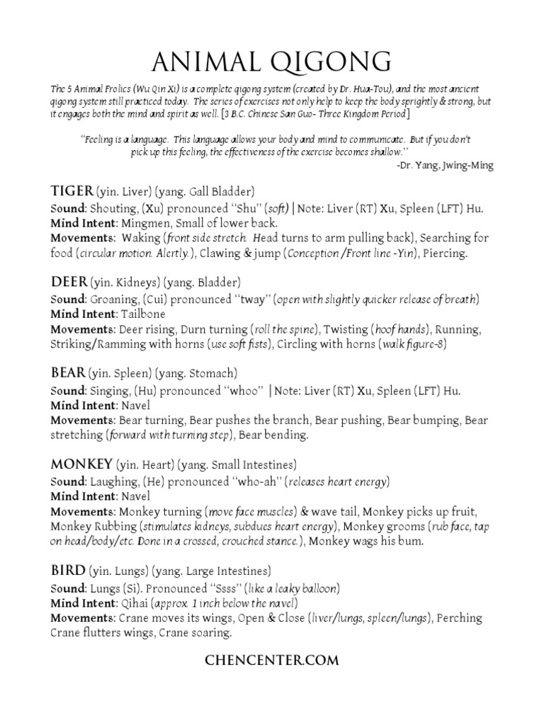 5 Animal Qigong.pdf | Nature