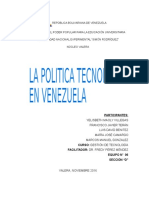 Gestion (u.06) La Politica Tecnologica en Venezuela
