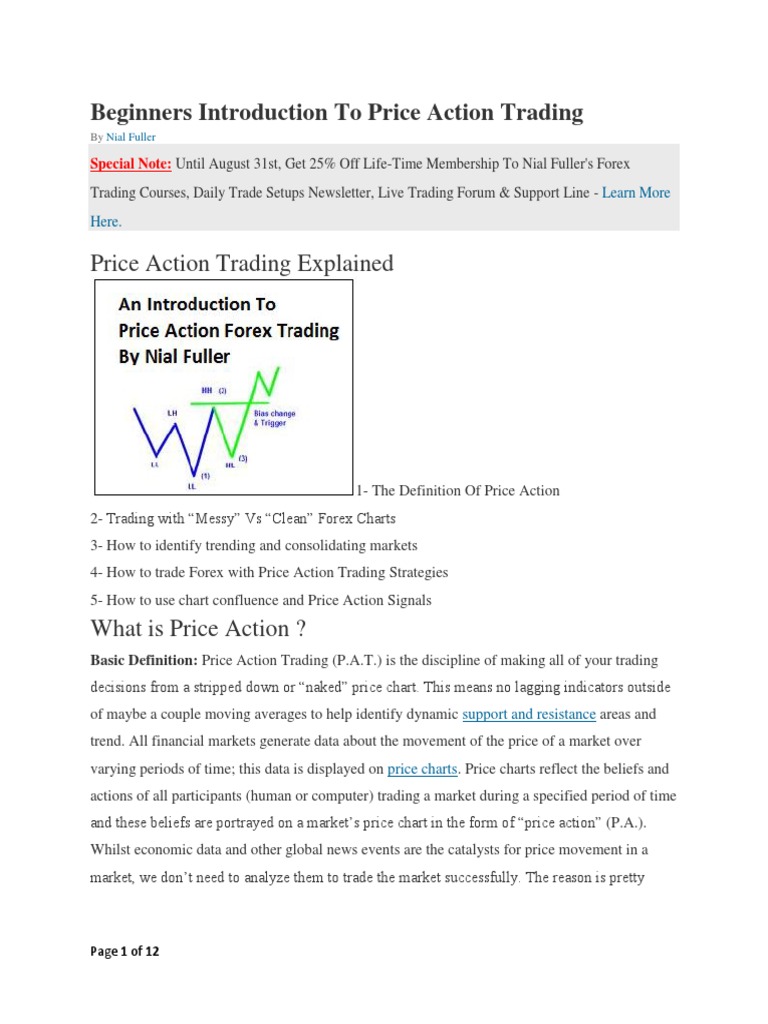 Beginners Introduction To Price Action Trading Pdf Financial - 