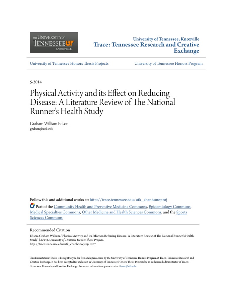 Physical Activity and Its Effect On Reducing Disease - A Literatur ...