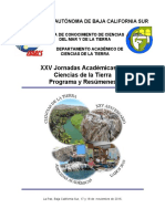 XXV Jornadas Academicas de Ciencias de La Tierra Uabcs. 2016