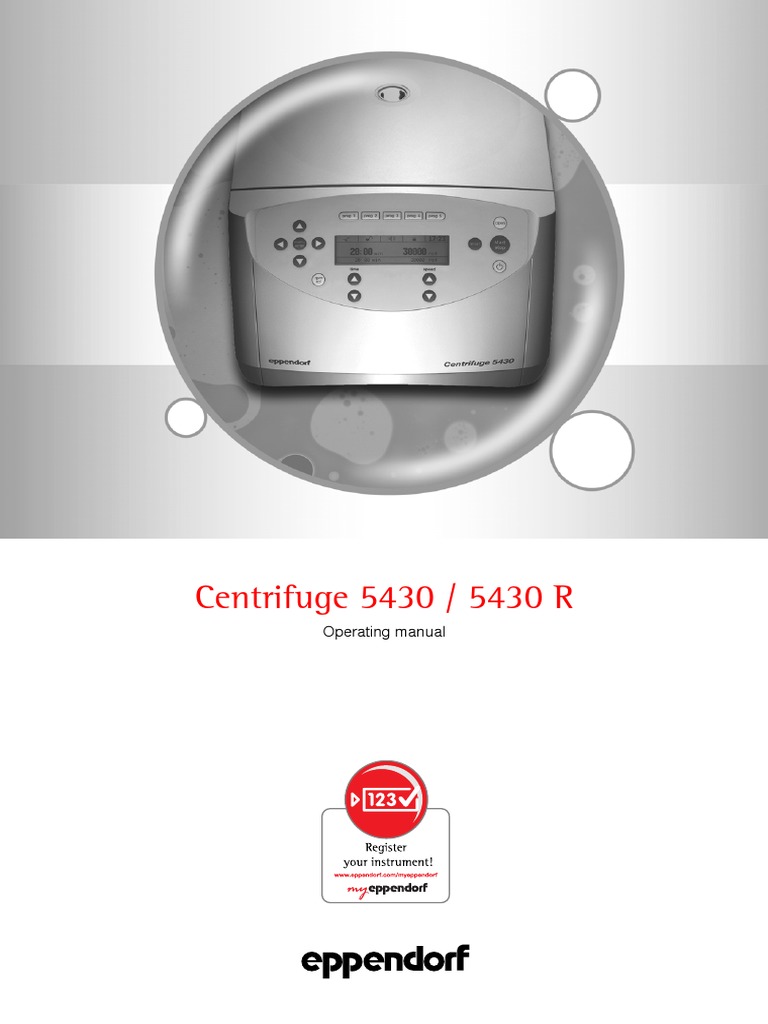 Centrifuge_5430-5430R-Operating_manual.pdf | Centrifugadora | Tabulador