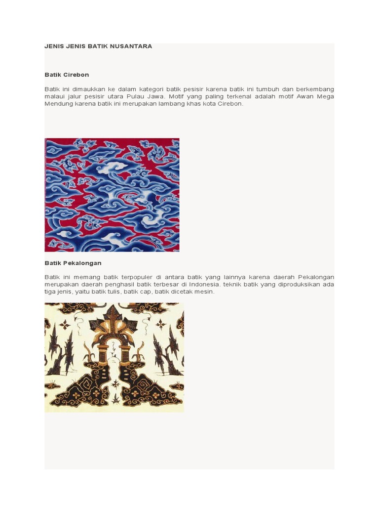 Mewarnai Motif  Batik Nusantara Warna Warni Gambar