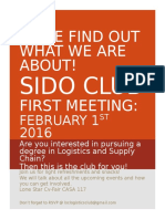 Come Find Out What We Are About! First Meeting:: Sido Club