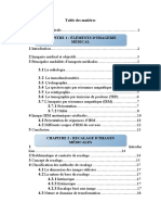 IMAGERIE MEDICAL RECALAGE Table Des Matières