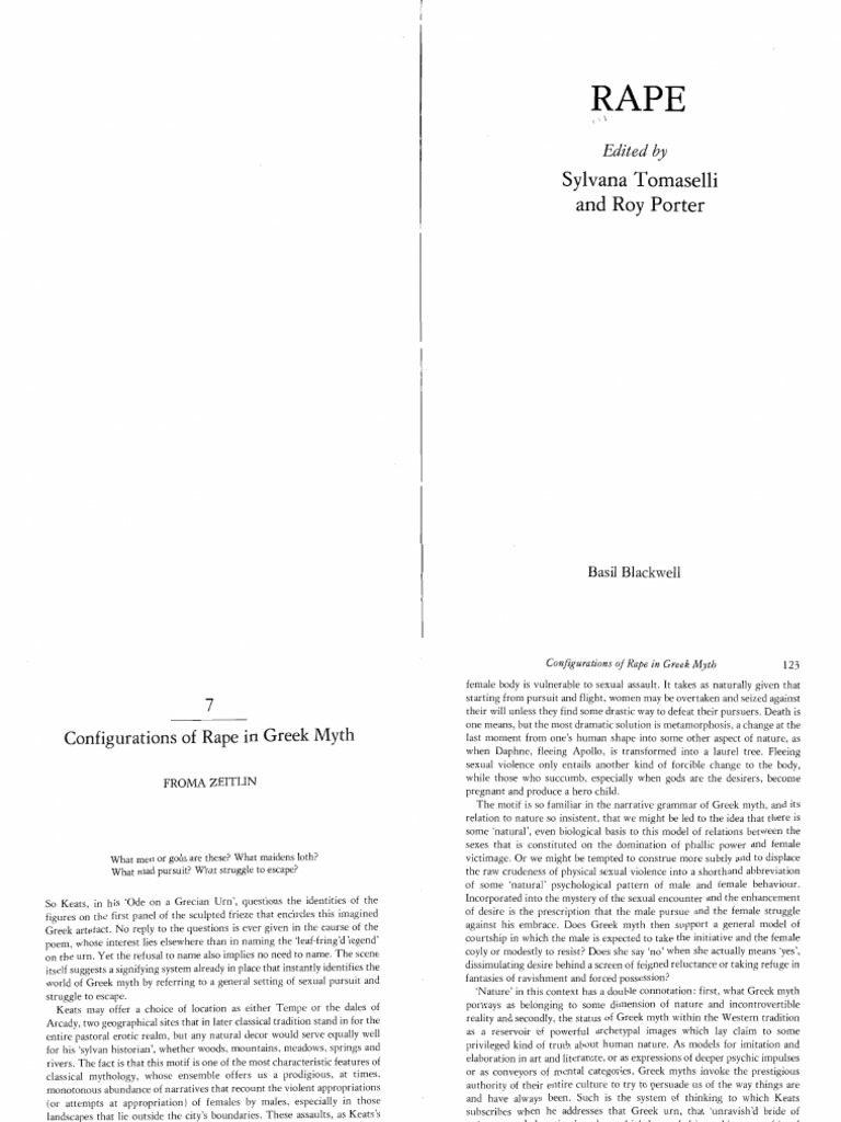 Configurations of Rape in Greek Myth in | PDF