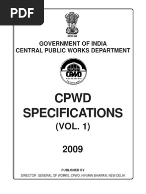 Cpwd Speci Civil 2009 Vol1 Brick Litre