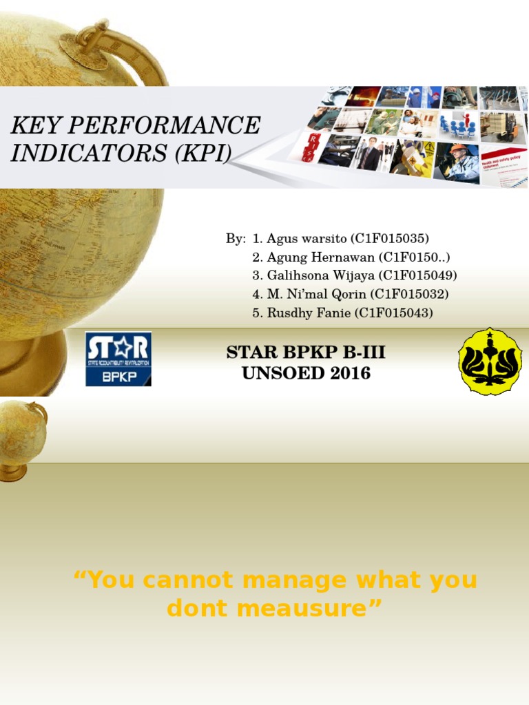 Key Performance Indicators Kpi Pdf Indikator Kinerja
