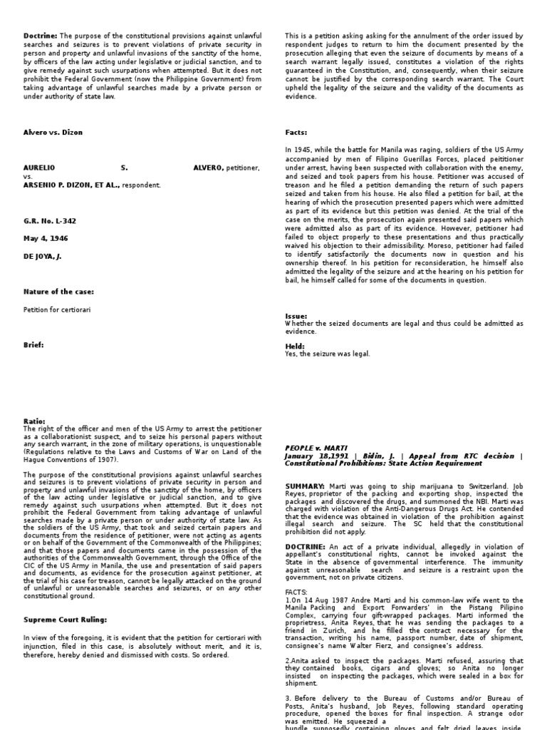 Legal Standards for Search and Seizure | PDF | Search And Seizure ...