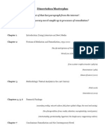 Dissertation Master Plan