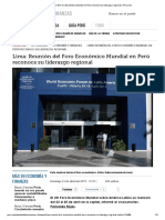 Lima_ Reunión Del Foro Económico Mundial en Perú 