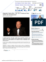 Magnate Carlos Slim_ En 10 ó 15 Años El Perú Saldrá Del Subdesarrollo