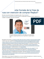 ¿Se Aleja Ollanta Humala de La Hoja de Ruta?