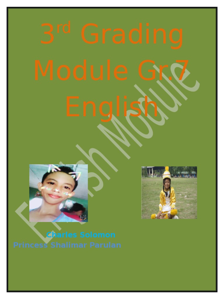 3 Grading Module Gr.7 English: Charles Solomon | PDF
