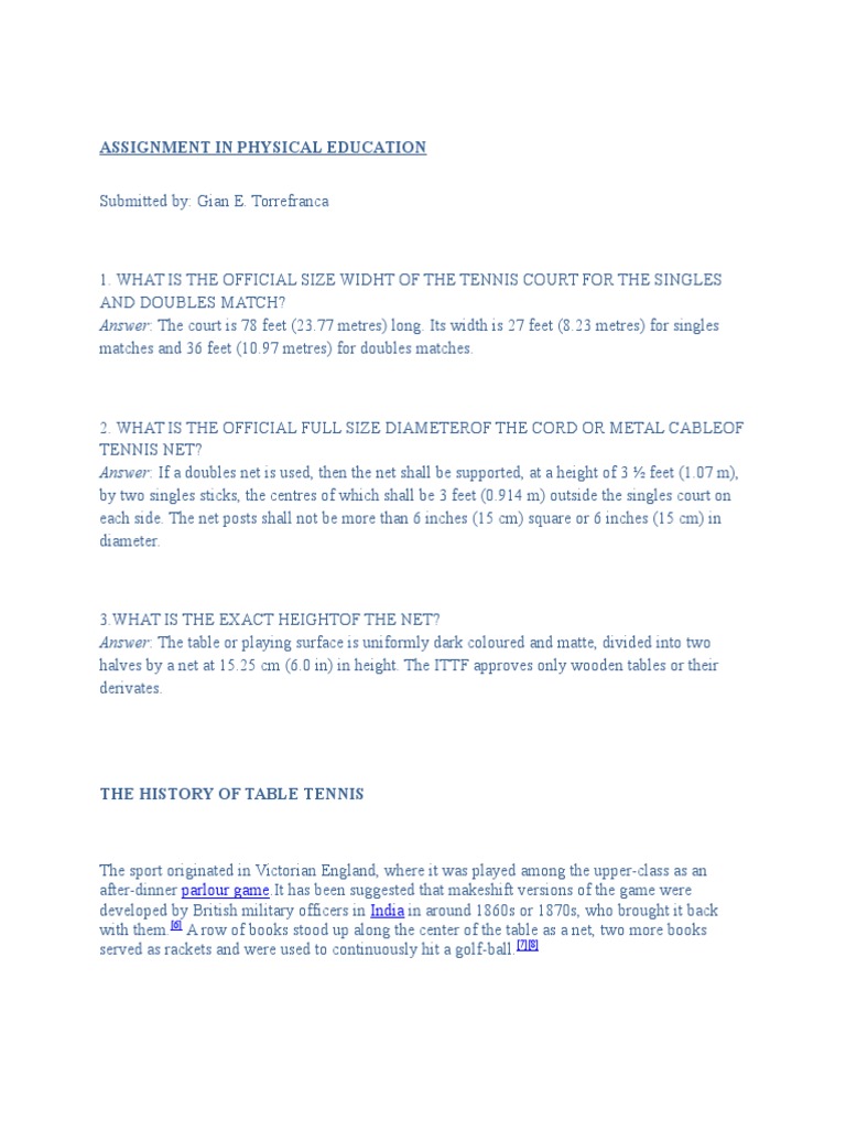 Hpe tennis research assignment essay 04 picture