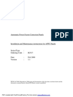 Manual For APFC Panels Installation and Commissioning PDF