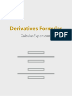 Derivatives Formulas