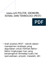 Analisis Politik, Ekonomi, Sosial Dan Teknologi