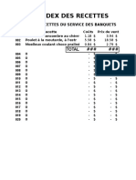 Fiche de CoÃ»Ts Des Recettes (1)