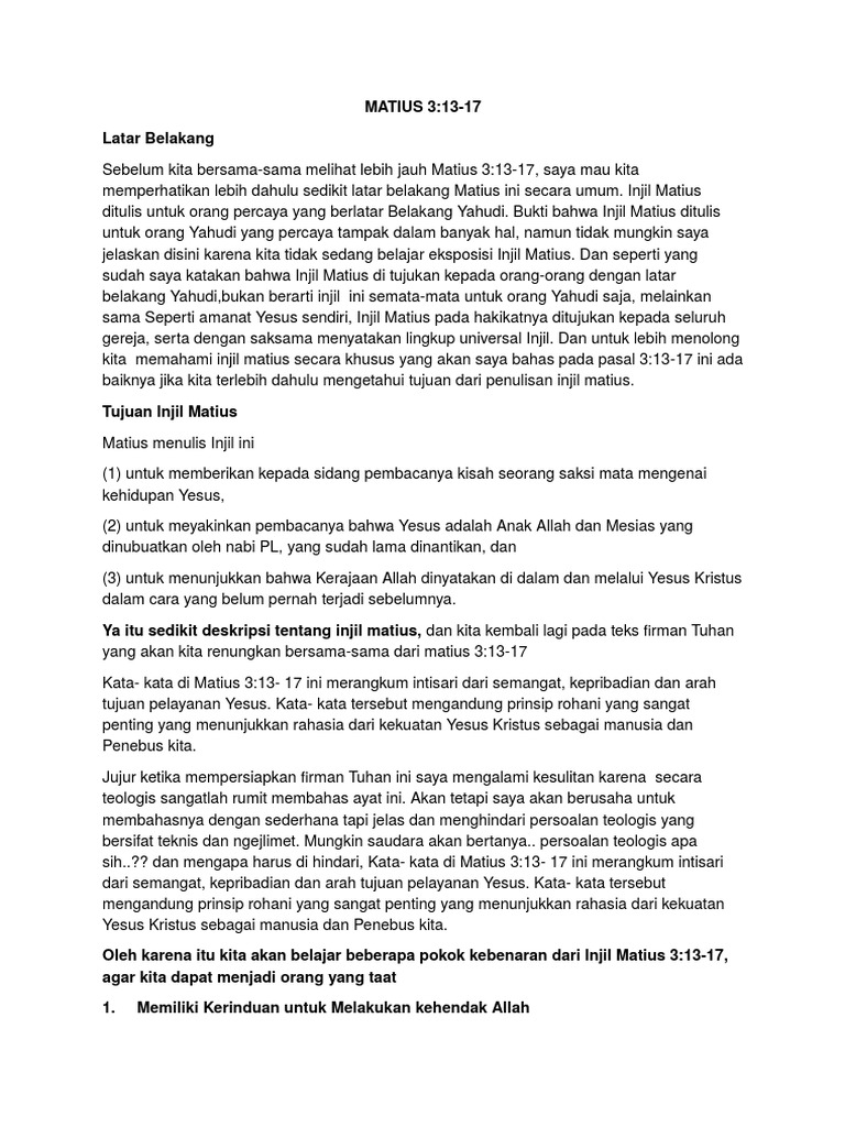 Matius 3 | PDF