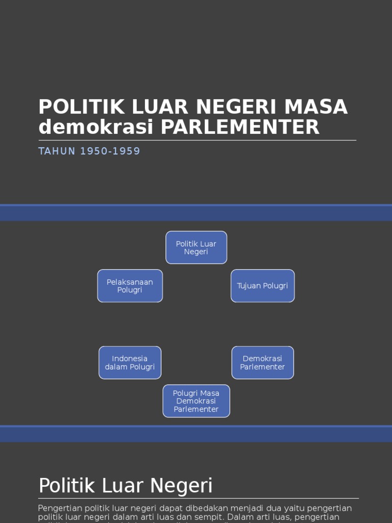 Politik Luar Negeri Masa Parlementer