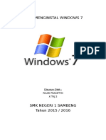 Cara Instal Windows 7