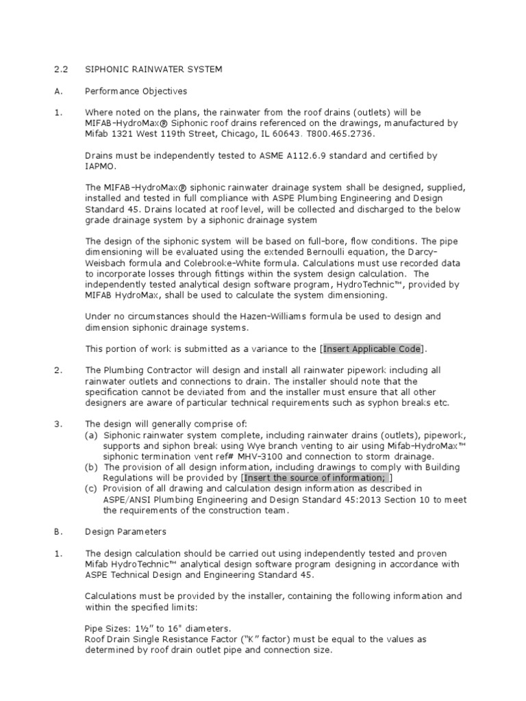 HydroMax-CSI Specification | PDF | Pipe (Fluid Conveyance) | Drainage