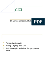 Pengertian Ilmu Gizi