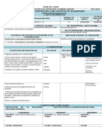 Plan de Clase. Descubrimiento y Comprensión Del Medio Natural y Cultural